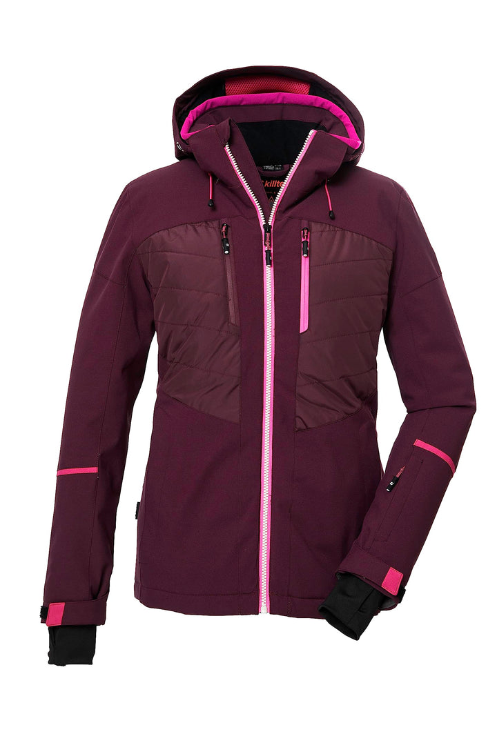Killtec Damen Ksw 87 Wmn Ski Jckt Skijacke/Funktionsjacke mit abzippbarer Kapuze und Schneefang 44 d