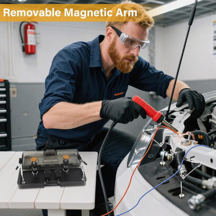 Magnetische Dritte Hand Löt-Halterung aus Metall, Verstellbare Helping Hands Klemme für Elektronik,