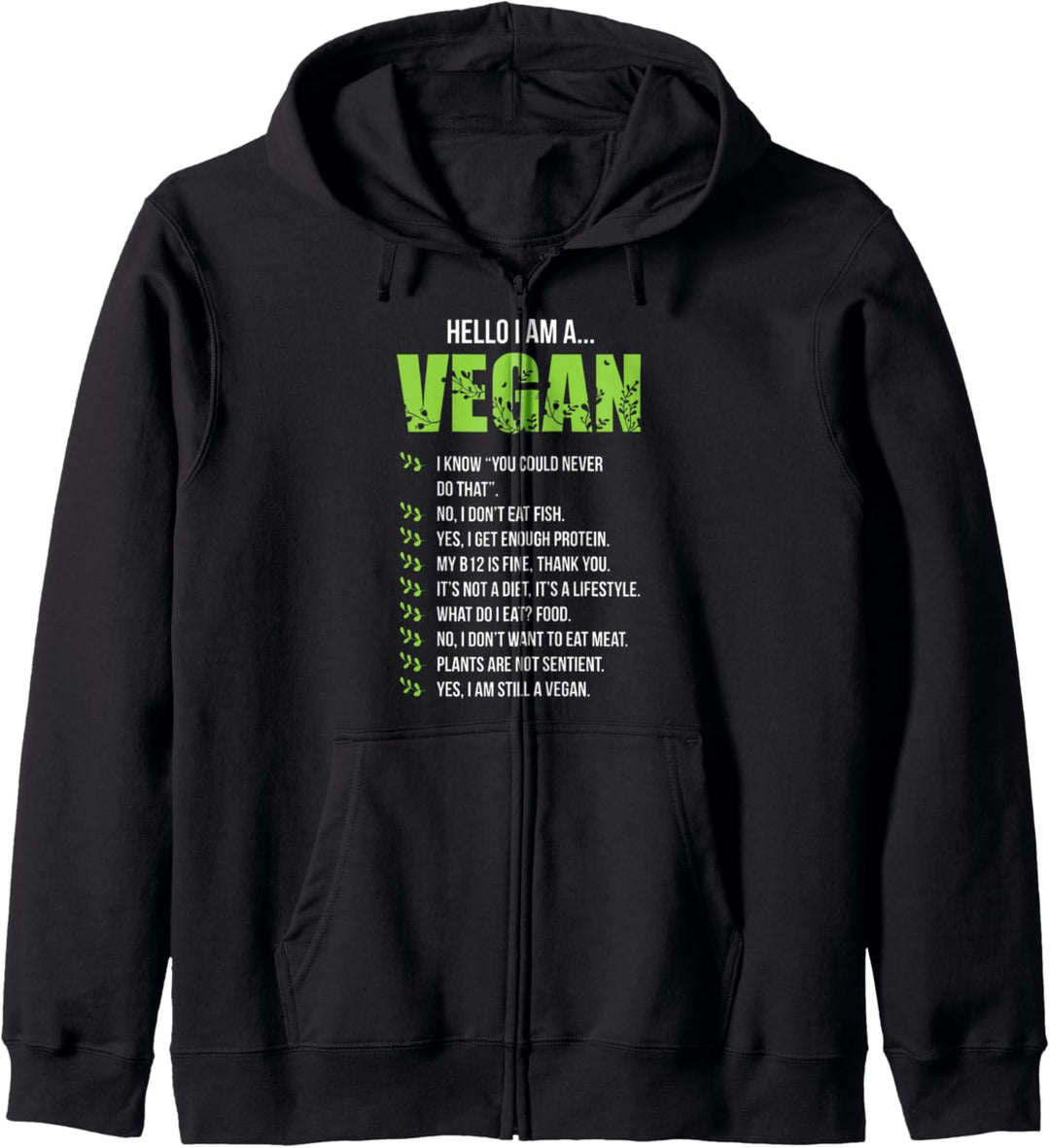 Veganismus Hallo ich bin Veganer Geschenk Veganer Vegan Kapuzenjacke