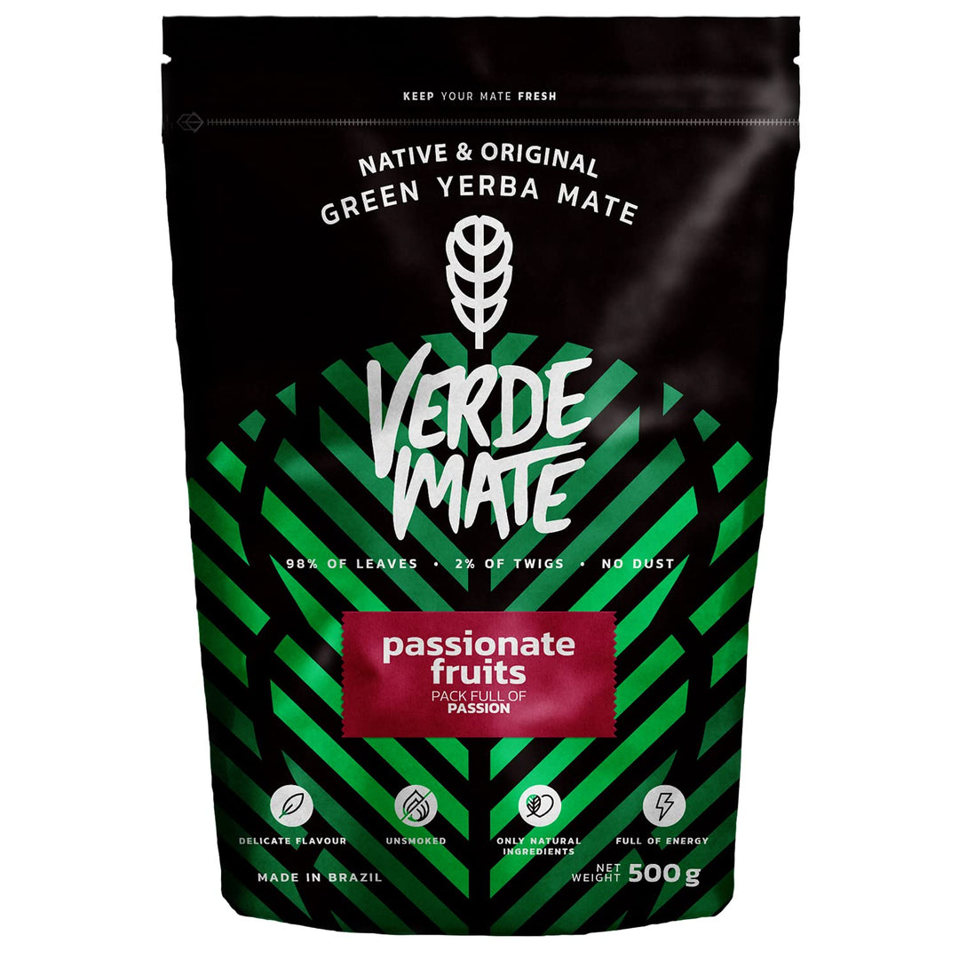 Mate Tee Verde Mate Frucht Set 1,5kg - Brasilien Yerba Mate - 5mm Grobe Blätter - Luftgetrocknet, St