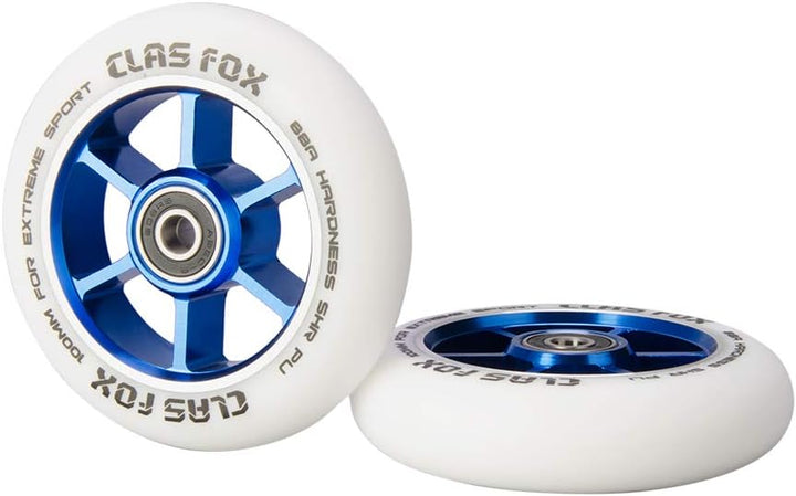 CLAS FOX Pro Stunt Scooter Rollen Roller Räder Wheels 100mm EIN Paar mit ABEC-9 Kugellager CNC Metal