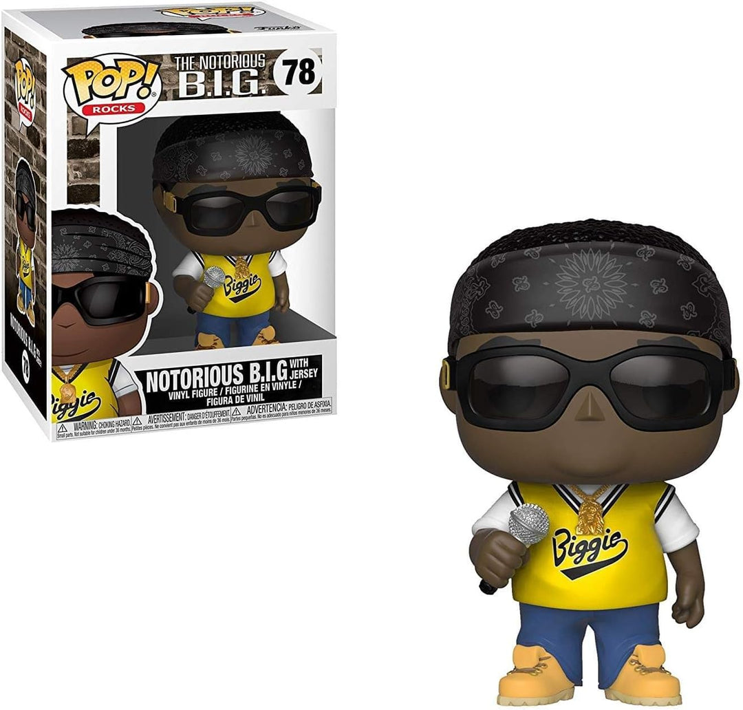 Funko Pop! Vinyl: Rocks: Notorious Big B.I.G. Jersey - Biggie - Vinyl-Sammelfigur - Geschenkidee - O