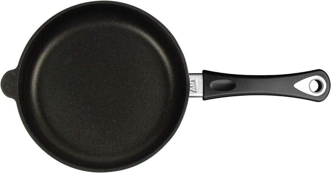 AMT Gastroguss Bratpfanne 20 cm Ø, 5 cm hoch, abnehmbarer Stiel, induktionsgeeignet, Lotan® Antihaft