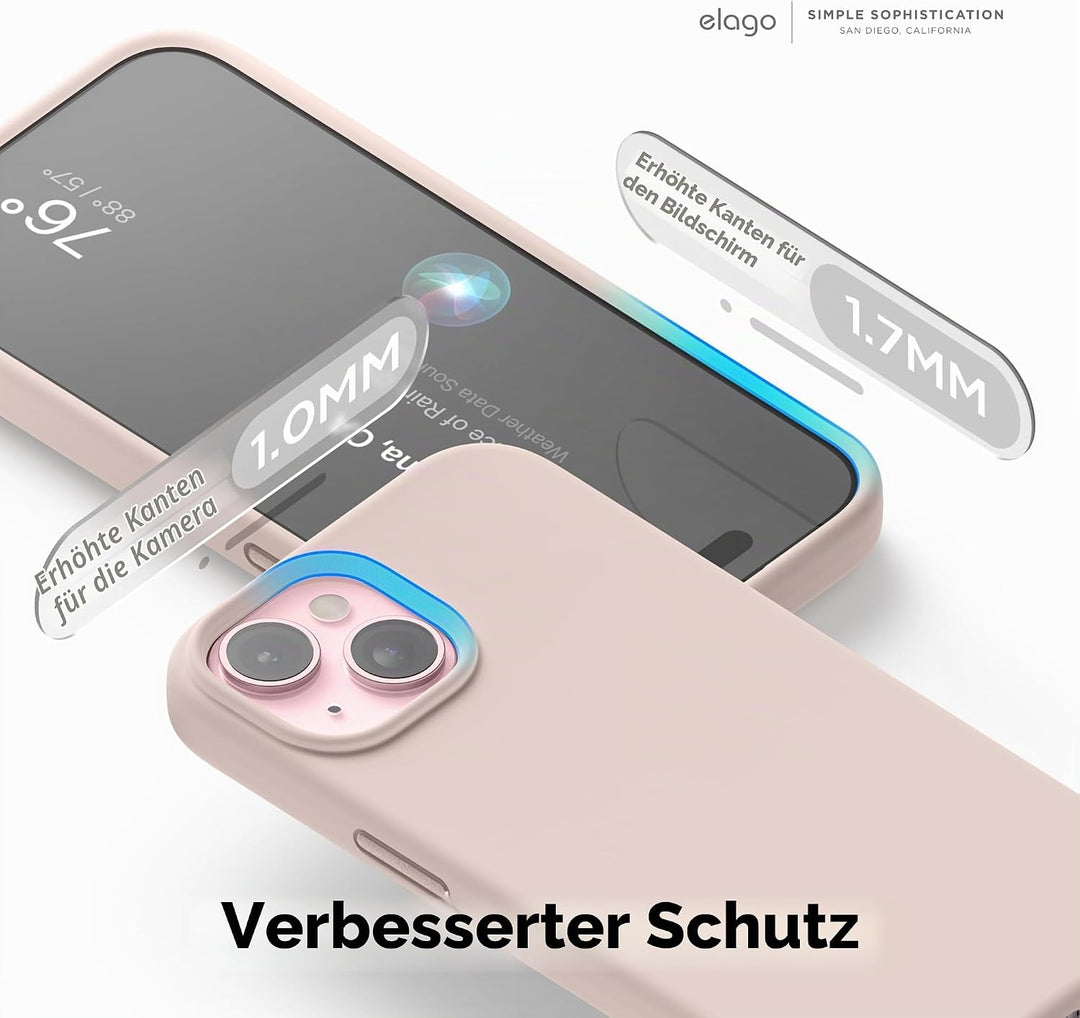 elago Magnetische Silikonhülle Kompatibel mit iPhone 15 Hülle, Kompatibel mit MagSafe Alles Zubehör,