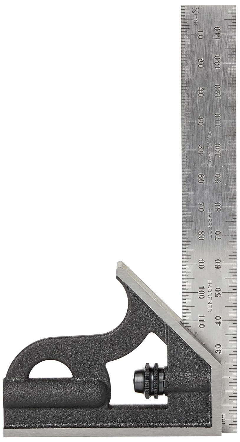 Starrett 10MH-150 Gusseisen Vierkantkopf Student Kombi Vierkant, 150 mm Grösse Single, Single