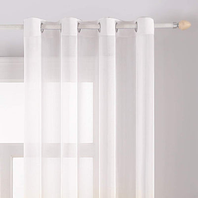 MIULEE Gardinen Transparent Vorhänge Farbverlauf Voile Sheer 2er Set Vorhang mit Ösen Dekoschal Fens