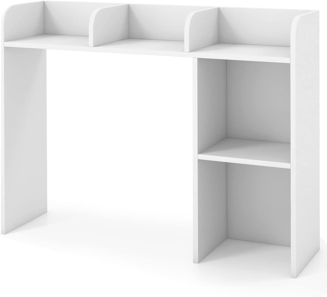 GIANTEX Schreibtisch Regal, Tischregal Kleines Regal mit 3 Ablagen &amp; 2 offenen Fächern, Schreibtisch