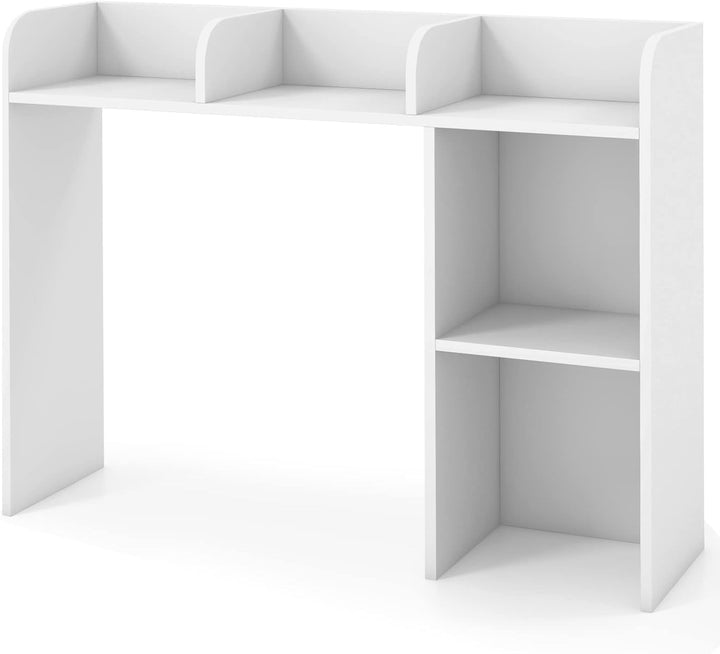 GIANTEX Schreibtisch Regal, Tischregal Kleines Regal mit 3 Ablagen &amp; 2 offenen Fächern, Schreibtisch