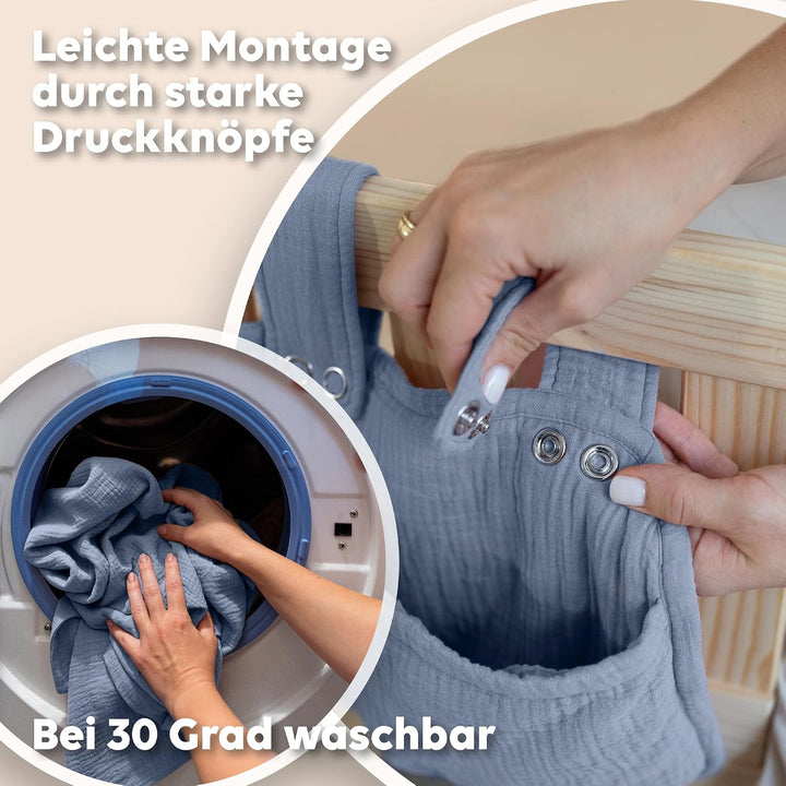 lilimaus Betttasche für Kinderbett [in 12 Farben] Aufbewahrungstasche | Für Spielzeug - Betttasche f