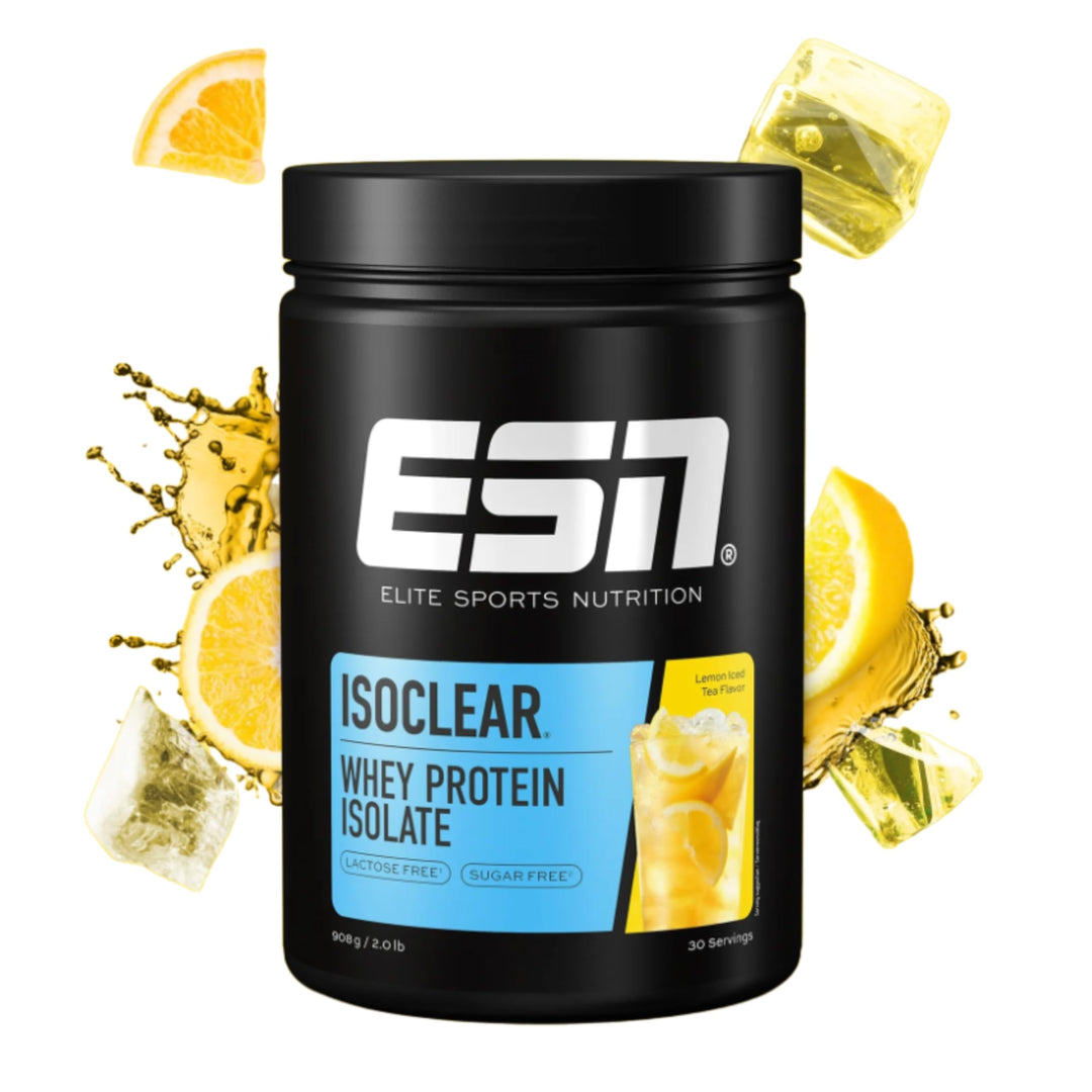 ESN ISOCLEAR Whey Isolate Protein Pulver, Lemon Iced Tea, 908 g, Proteinlimo mit fruchtig leckerem G