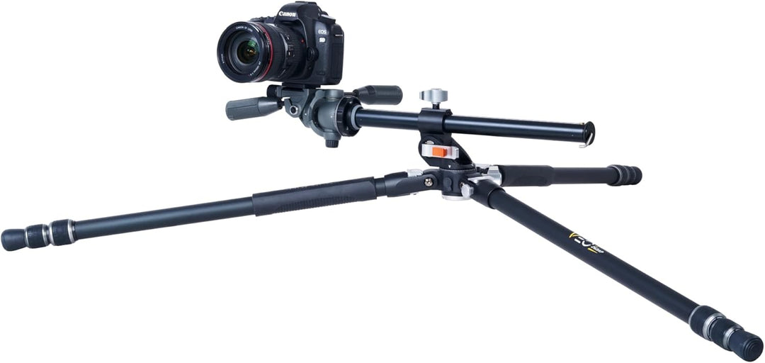 Vanguard Veo 3+ 263AP Aluminium-Stativ, 3-Wege-Kugelkopf und Mittelsäule mit Mehreren Winkeln Schwar