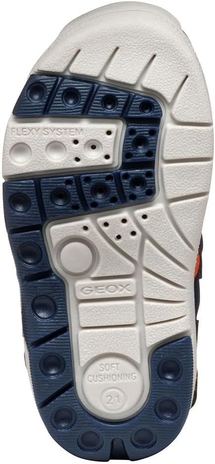 Geox Baby-Jungen Multy Boy B Sandalen, Navy Orange