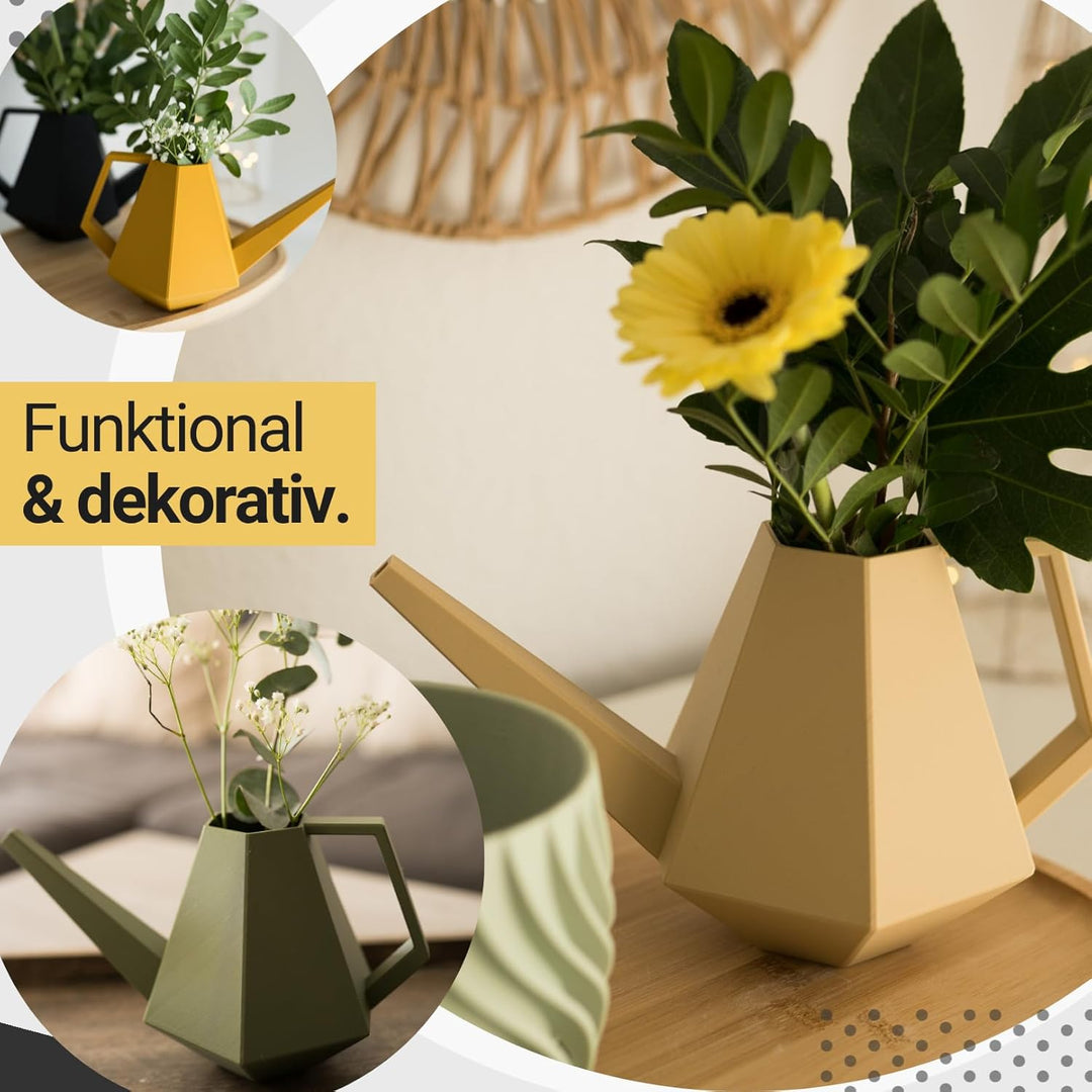 Watering Can Premium Giesskanne 1L Mittel Olivgrün, Giesskanne Zimmerpflanzen Indoor Outdoor, Blumen