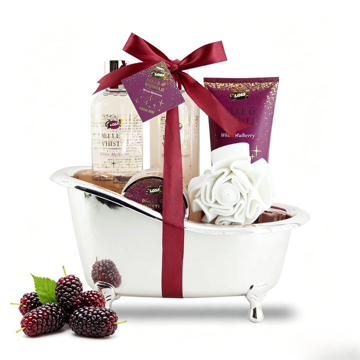Badegarnitur - Badewanne kupferrosa - Brombeere