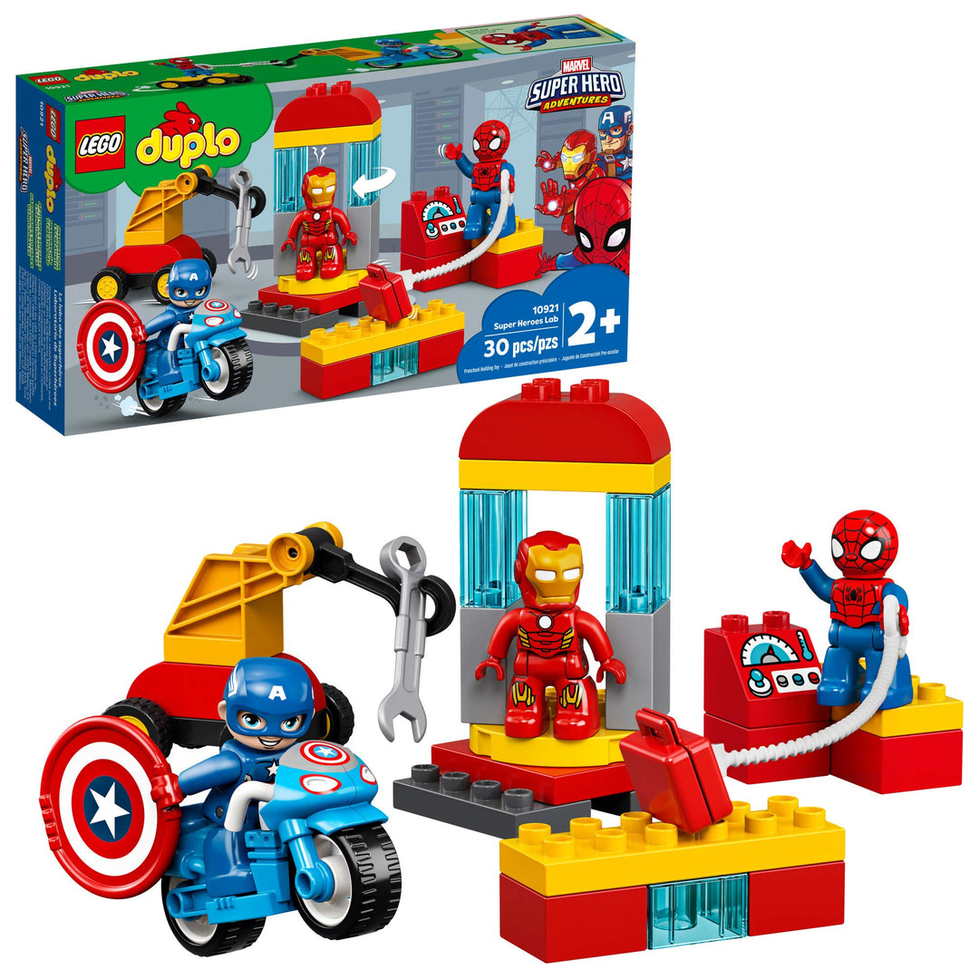 LEGO DUPLO Super Heroes Lab 10921 Marvel Avengers Superheroes Construction Toy and Educational Plays
