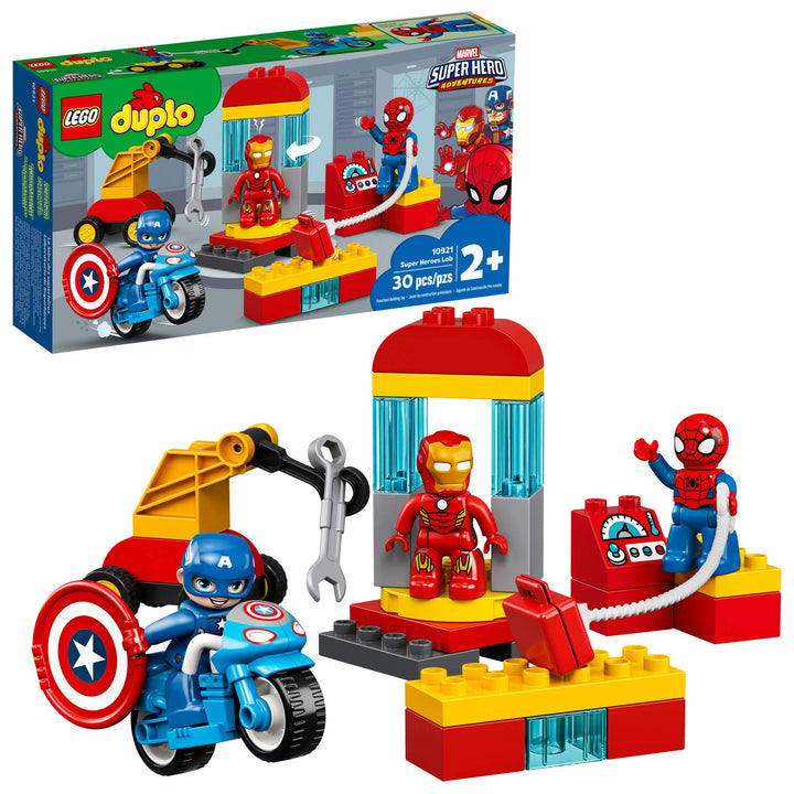 LEGO DUPLO Super Heroes Lab 10921 Marvel Avengers Superheroes Construction Toy and Educational Plays
