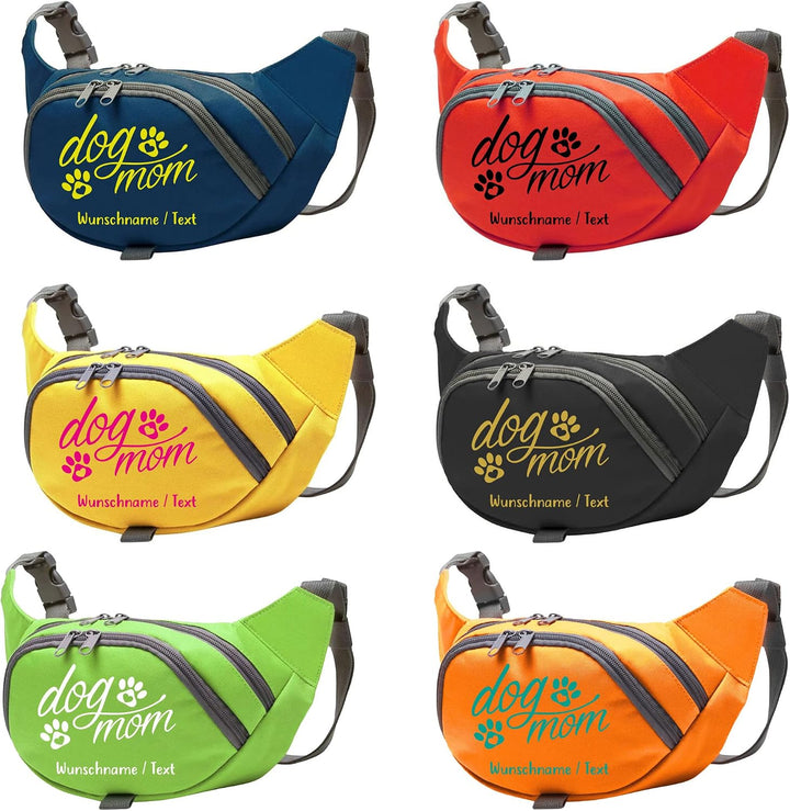 Dog Mom Bauchtasche Leckerlie -Tasche mit Wunschnamen personalisiert | Hundetraining | Leckerlie Beu