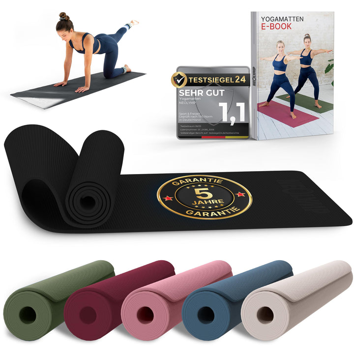 NEOLYMP Yogamatte rutschfest &amp; gelenkschonend – Gelenkschonende Gymnastikmatte &amp; Fitnessmatte für Zu