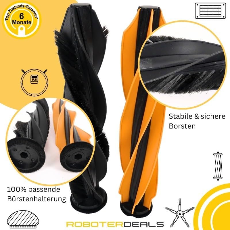 Roboter Deals - Gummi Hauptbürste, Ersatzbürste, Kombibürste für Dreame L40s Pro Ultra