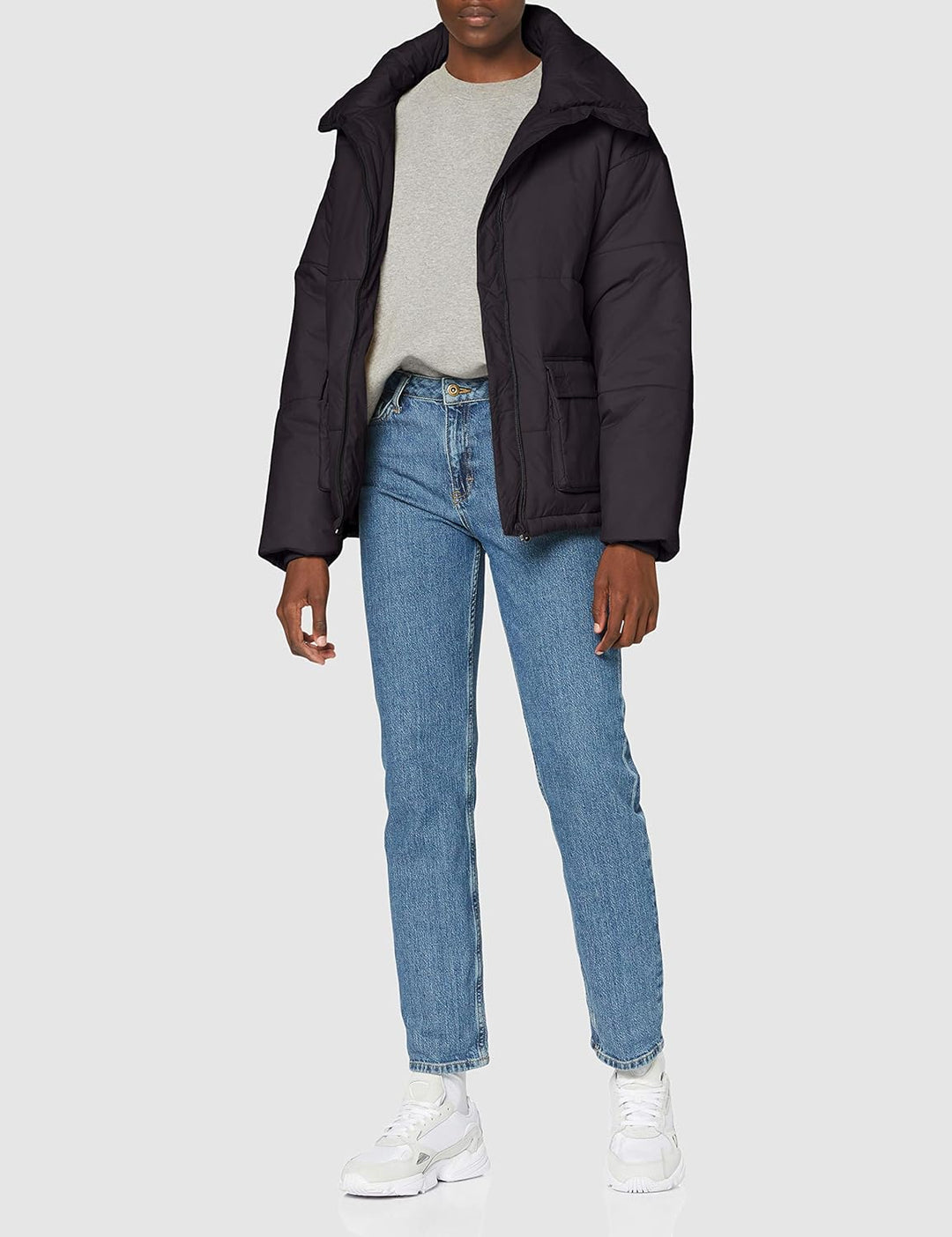 Dr. Denim Damen Whitney Puffer Jacke M Graphit, M Graphit