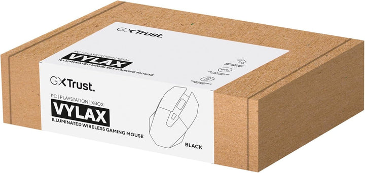 GXTrust 1108 Vylax Wiederaufladbare Kabellose Gaming Maus, 80 Stunden Akkulaufzeit, Verstaubarer USB