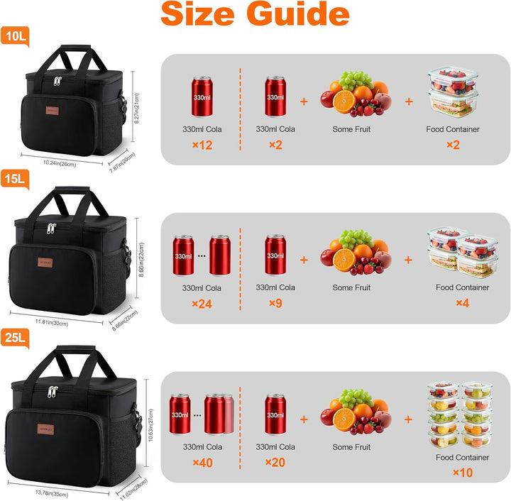 Isolierte Faltbare Kühltasche Lunchtasche wasserdichte Thermotasche Umhänge Tragetasche Für Herren D