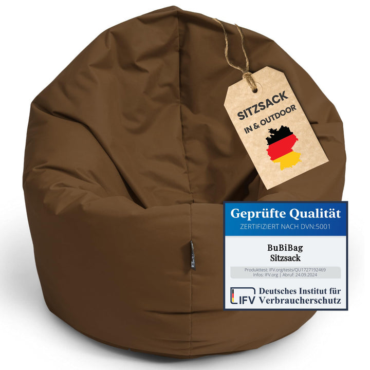 BuBiBag 2in1 Sitzsack L - XXL mit Füllung für Kinder &amp; Erwachsene, Gaming Beanbag &amp; Bodenkissen für