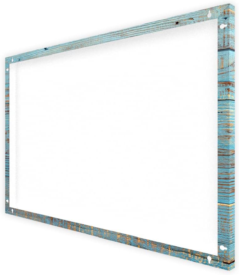 ALLboards Metallische Magnettafel BLAUES BRETT VINTAGE HOLZ 60x40cm MetalBoards Memoboard für jede A
