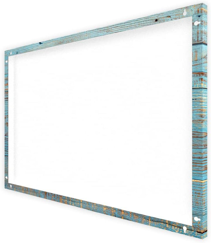 ALLboards Metallische Magnettafel BLAUES BRETT VINTAGE HOLZ 60x40cm MetalBoards Memoboard für jede A