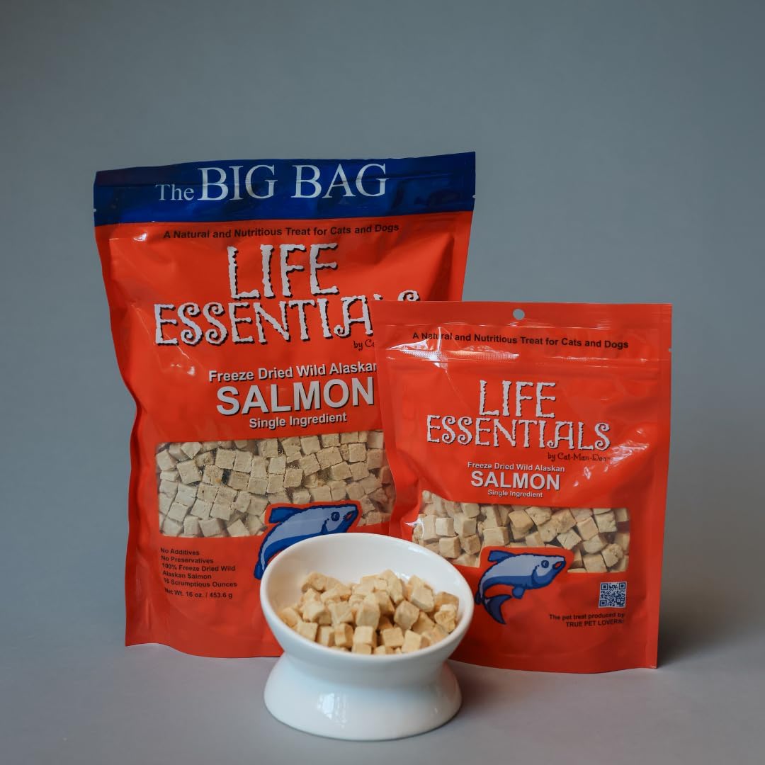 All Natural gefriergetrocknete Wild Alaskan Lachs Leckerlis für Katzen und Hunde – Einzelbestandteil