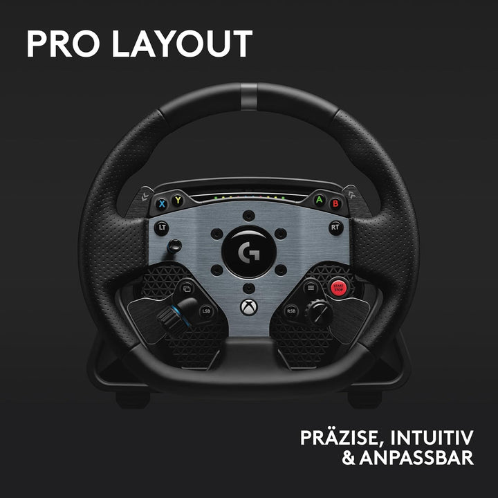 Logitech G PRO Rennlenkrad, Direktantrieb 11 Nm, TRUEFORCE Force Feedback, magnetische Schaltwippen,