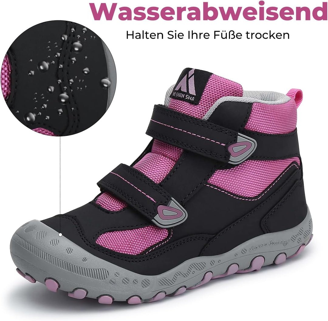 Mishansha Kinder Wanderschuhe Trekking Wanderstiefel Outdoor Trekkingschuhe 27 EU Erikaviolett, 27 E