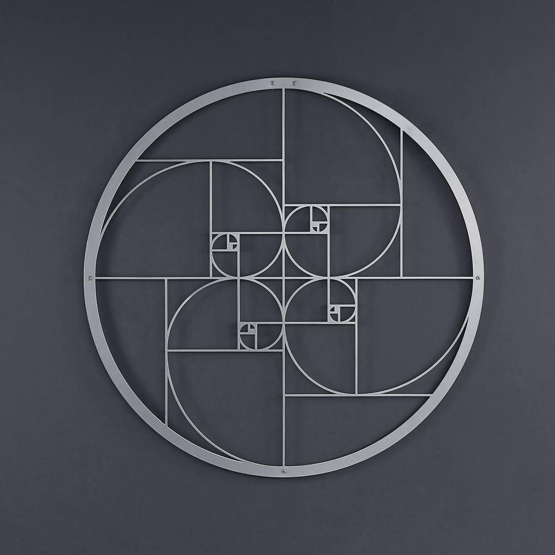 IWA CONCEPT Golden Ratio Metall Wanddekoration|Einzigartige Moderne Dekoration für Wohnzimmer | Meta