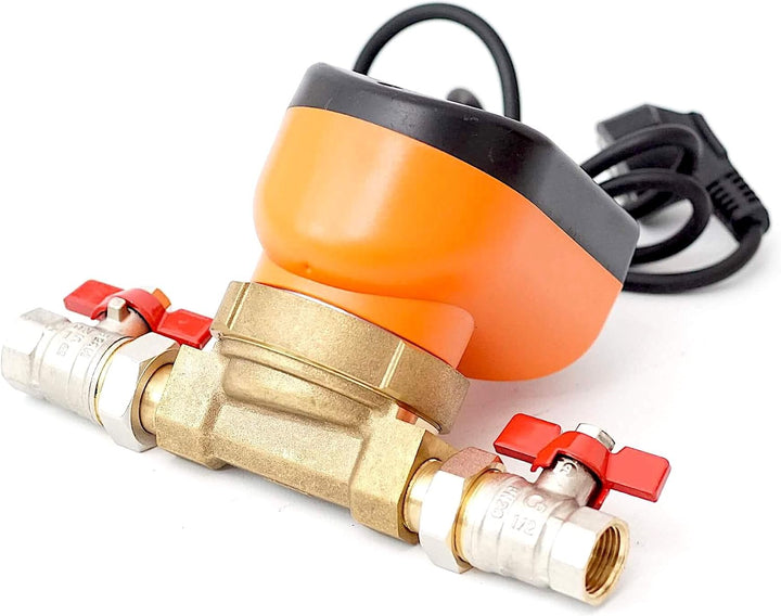 Zirkulationspumpe Z 15-14 Umwälzpumpe Trinkwasserpumpe Brauchwasserpumpe 1/2" mit zwei Kugelhähnen D