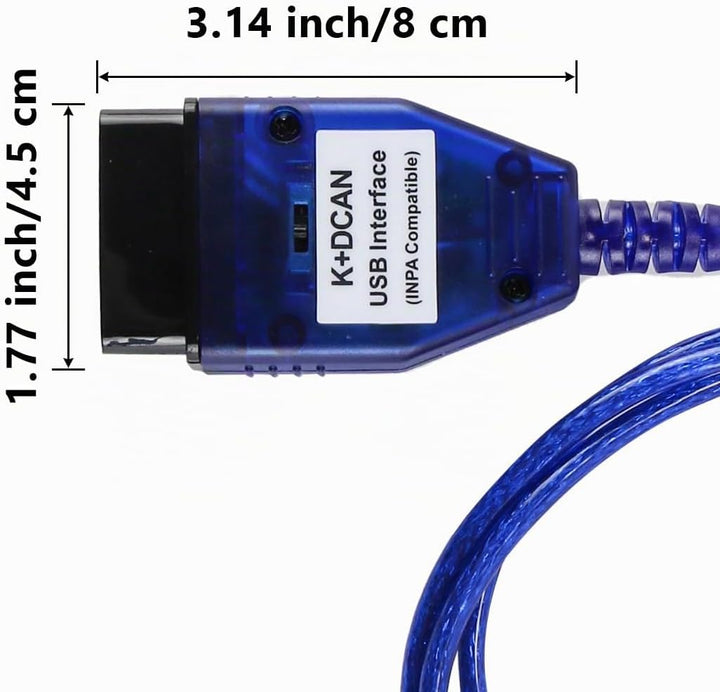Namvo K+Dcan USB-Kabel mit Schalter für Chassis-Diagnosetool der E-Serie, OBD2-Kabel,kompatible Fehl