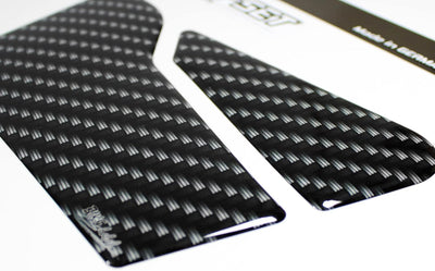 BIKE-label Tankpad seitlich Carbon Schwarz kompatibel mit Kawasaki X800706VA Je Seite Ca. 149 X 134