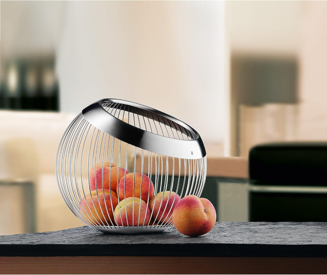 WMF Lounge Obstkorb gross 19 cm, dekorative Obstschale, Brotkorb, Cromargan Edelstahl matt
