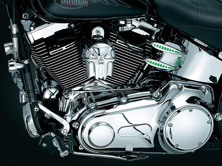 Kuryakyn 7718 Motorrad Accent Zubehör: Totenkopf Horn Abdeckung für 1992-2019 Harley-Davidson Motorr