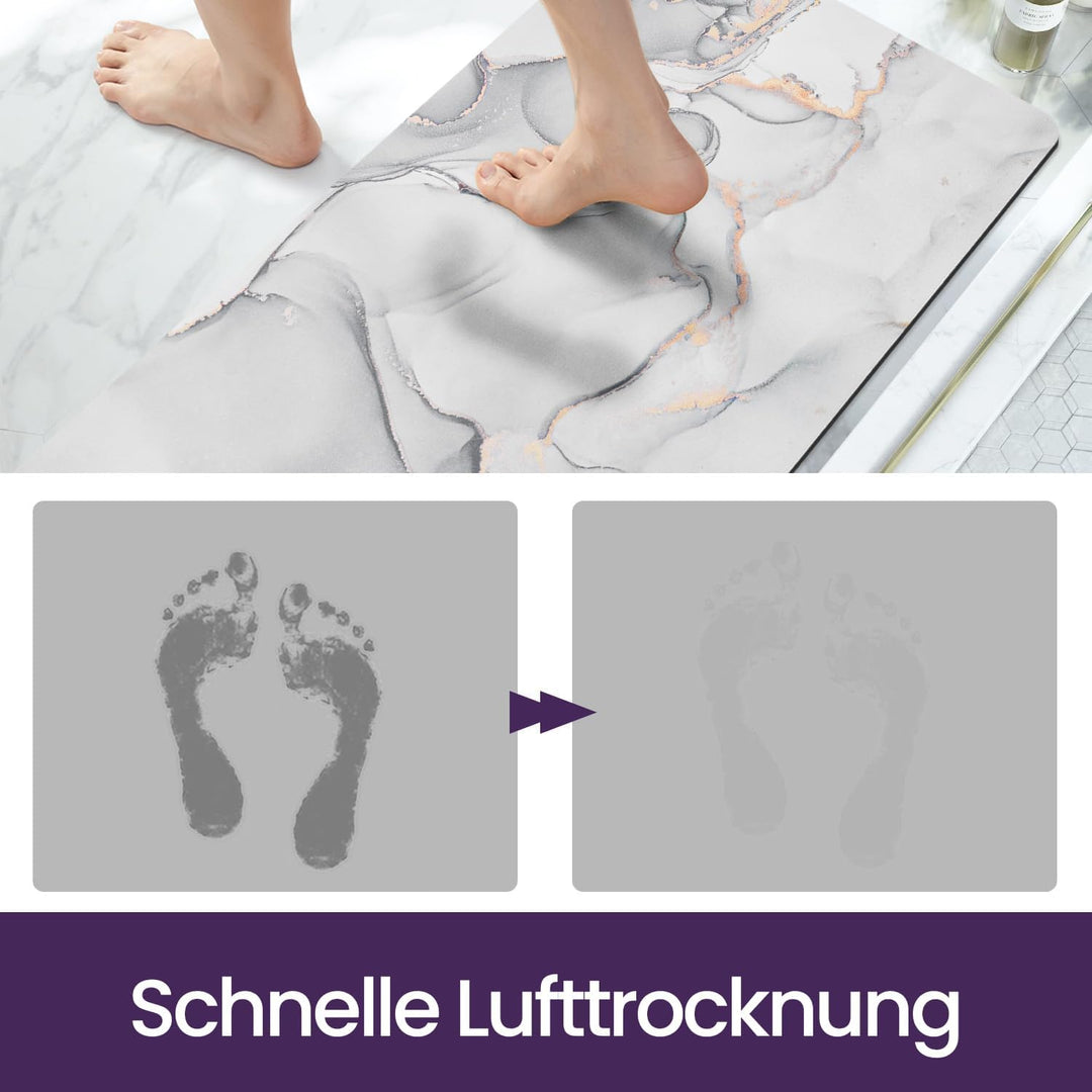 DEXI Badematte rutschfest 50 x 80 cm, Super Absorbierende Badezimmerteppich, schnelltrocknende Badvo