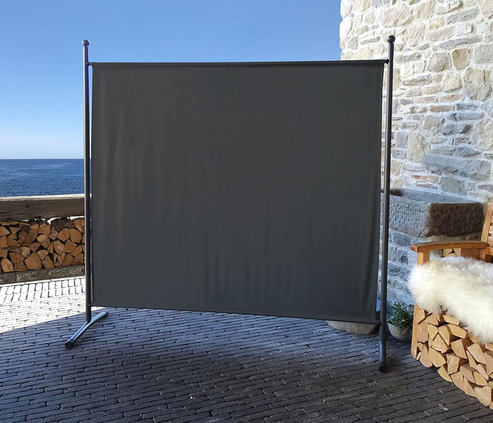 QUICK STAR Paravent 180 x 178 cm Stoff Raumteiler Gross Garten Stellwand Trennwand Balkon Sichtschut