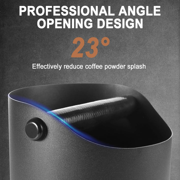 Abklopfbehälter für Siebträger Espresso, 0.75L Edelstahl Kaffee Knock Box mit Abnehmbarer Knock Bar