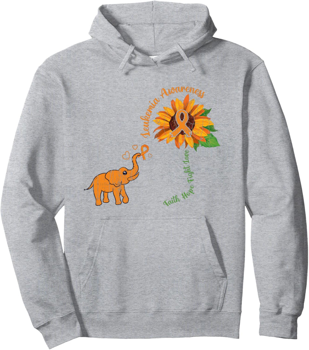 Band mit Aufschrift "Faith Hope Fight Love Leukemia" Pullover Hoodie