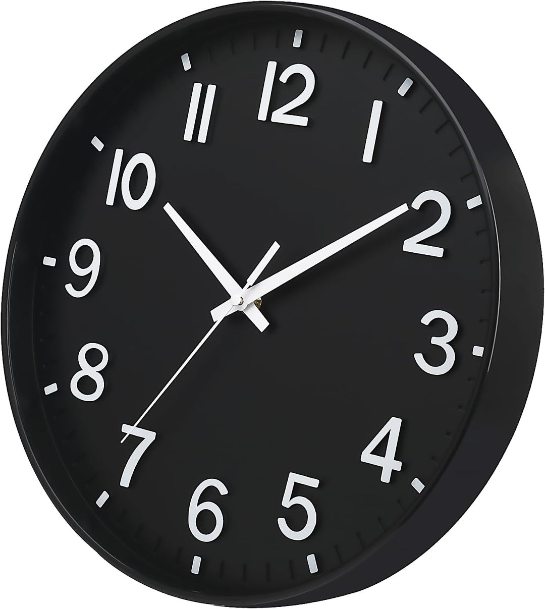 HZDHCLH 30cm Lautlos Wanduhr Schleichende Sekunde mit Arabisch Ziffer ohne Ticken für Dekoration Woh
