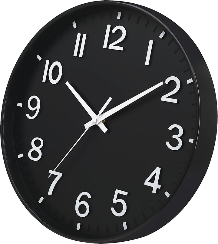 HZDHCLH 30cm Lautlos Wanduhr Schleichende Sekunde mit Arabisch Ziffer ohne Ticken für Dekoration Woh