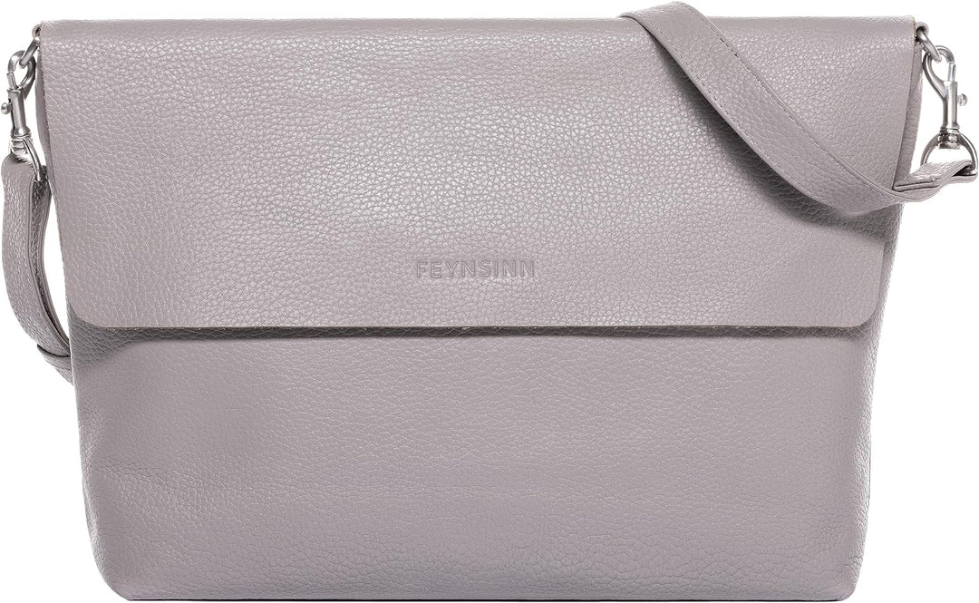 FEYNSINN BERLIN Schultertasche LIVA aus Nappa-Leder I Handtasche Schultergurt gross für Damen I Umhä