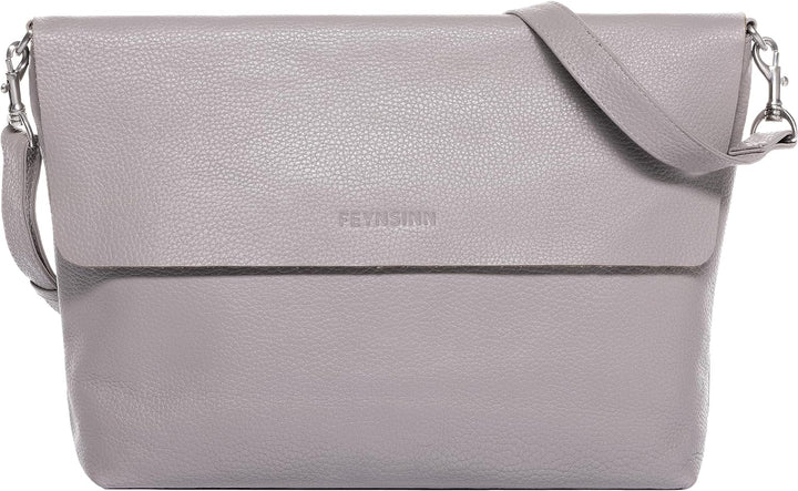 FEYNSINN BERLIN Schultertasche LIVA aus Nappa-Leder I Handtasche Schultergurt gross für Damen I Umhä