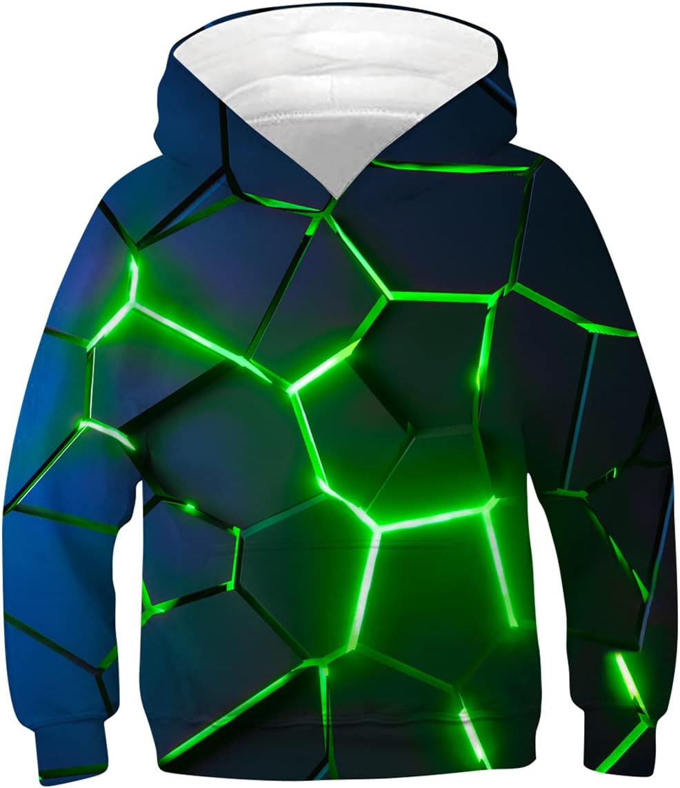 kids4ever Unisex Kinder Hoodie 3D Lustig GedrucKt Kapuzenpullover Langarm Pullover Hoodies Sweatshir