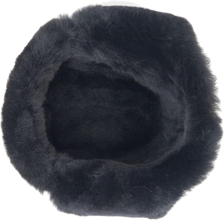 Zessano Leder Flieger Russische Ushanka Trapper Winter Pelz Hut - Unisex Shearling 100% Leder Schaff