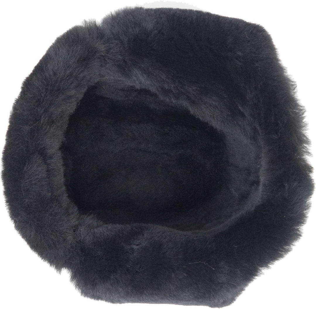 Zessano Leder Flieger Russische Ushanka Trapper Winter Pelz Hut - Unisex Shearling 100% Leder Schaff