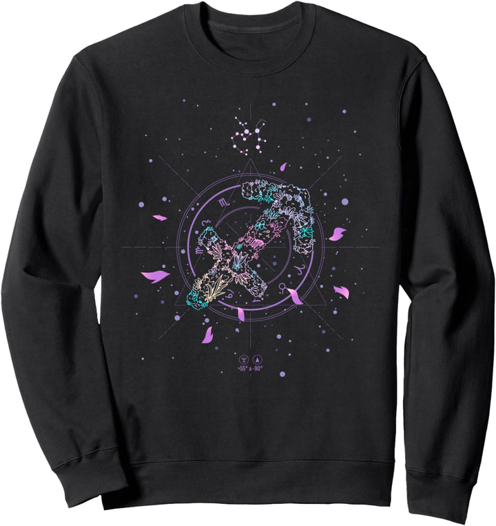 Sagittarius Zodiac Sign Flower November December Birthday Sweatshirt